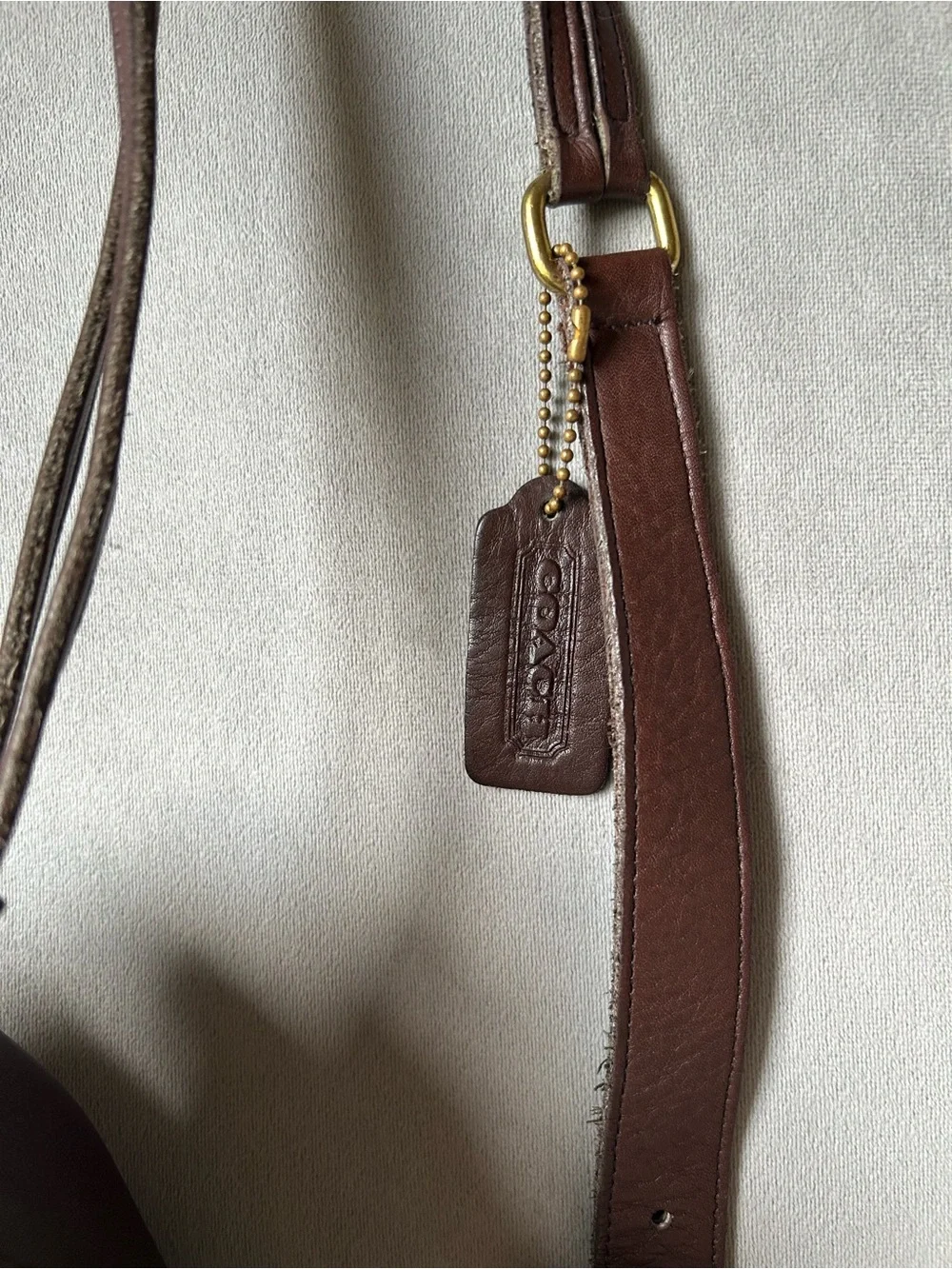 Vintage Coach Bixby Sling Drawstring Bucket Bag Mahogany #9984 USA Brown leather